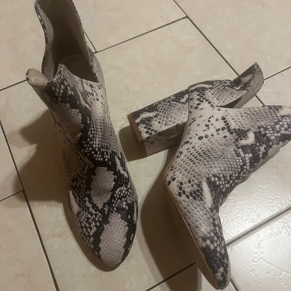 Steve Madden Snakeskin Ankle Booties